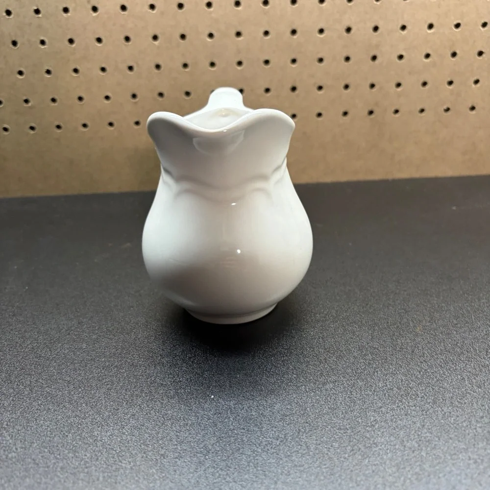 Vintage Small White Ceramic Creamer or any liquid Pitcher 4 1/2